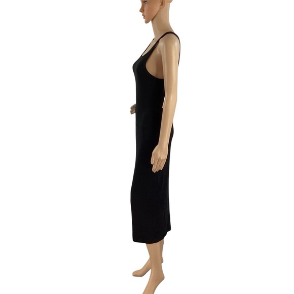 LNA Rilynn Rib Racer Dress Black Cutout Back Size L - Picture 4 of 7